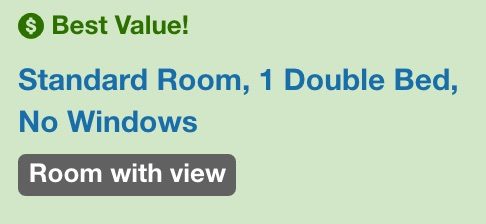 No windows, room with a view