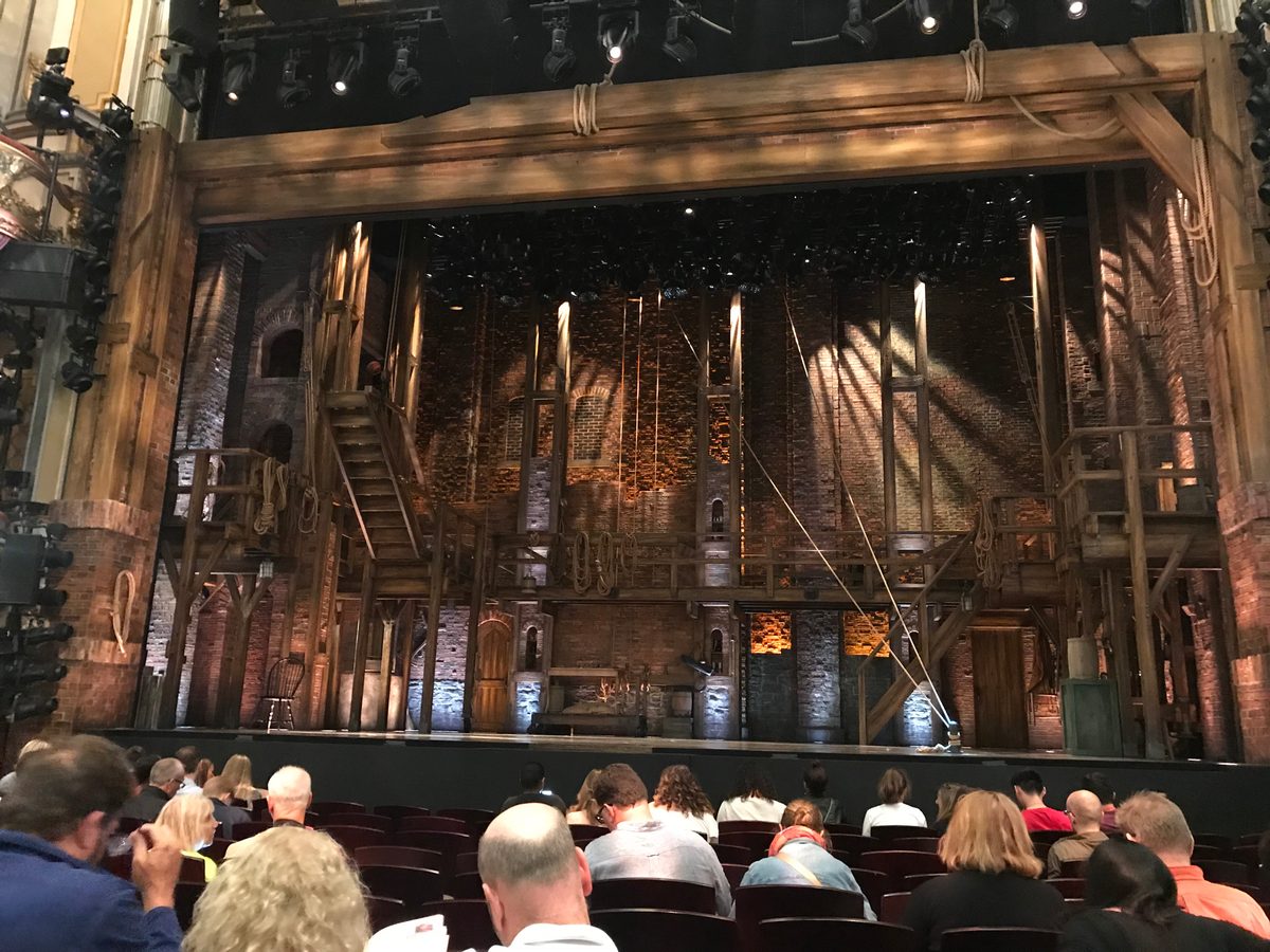 The Hamilton West End stage