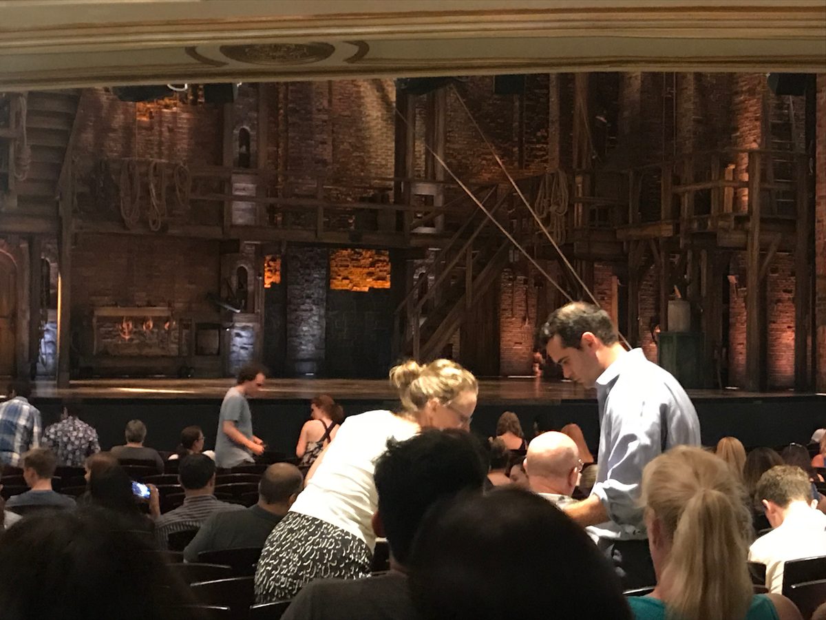 The West End Hamilton stage