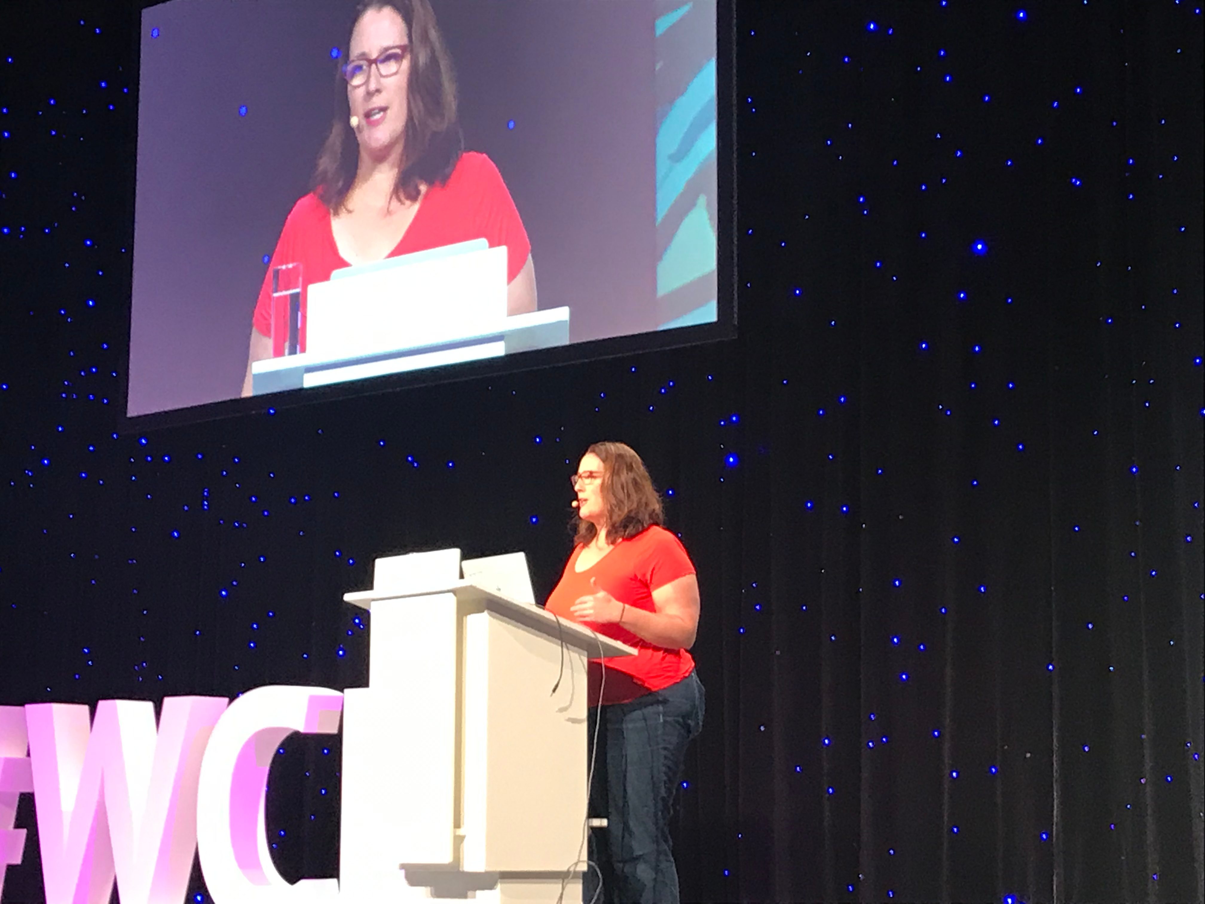 Deal Teal presenting at WordCamp Europe